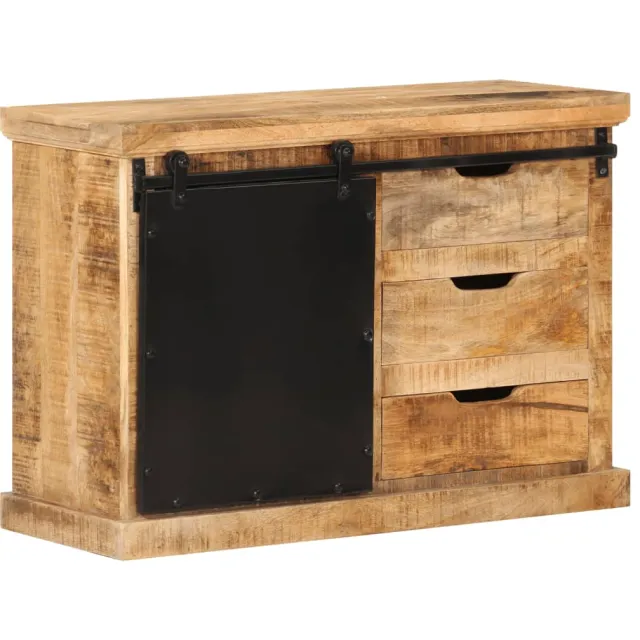 vidaXL Dressoir 80x30x55 cm massief ruw mangohout Bruin