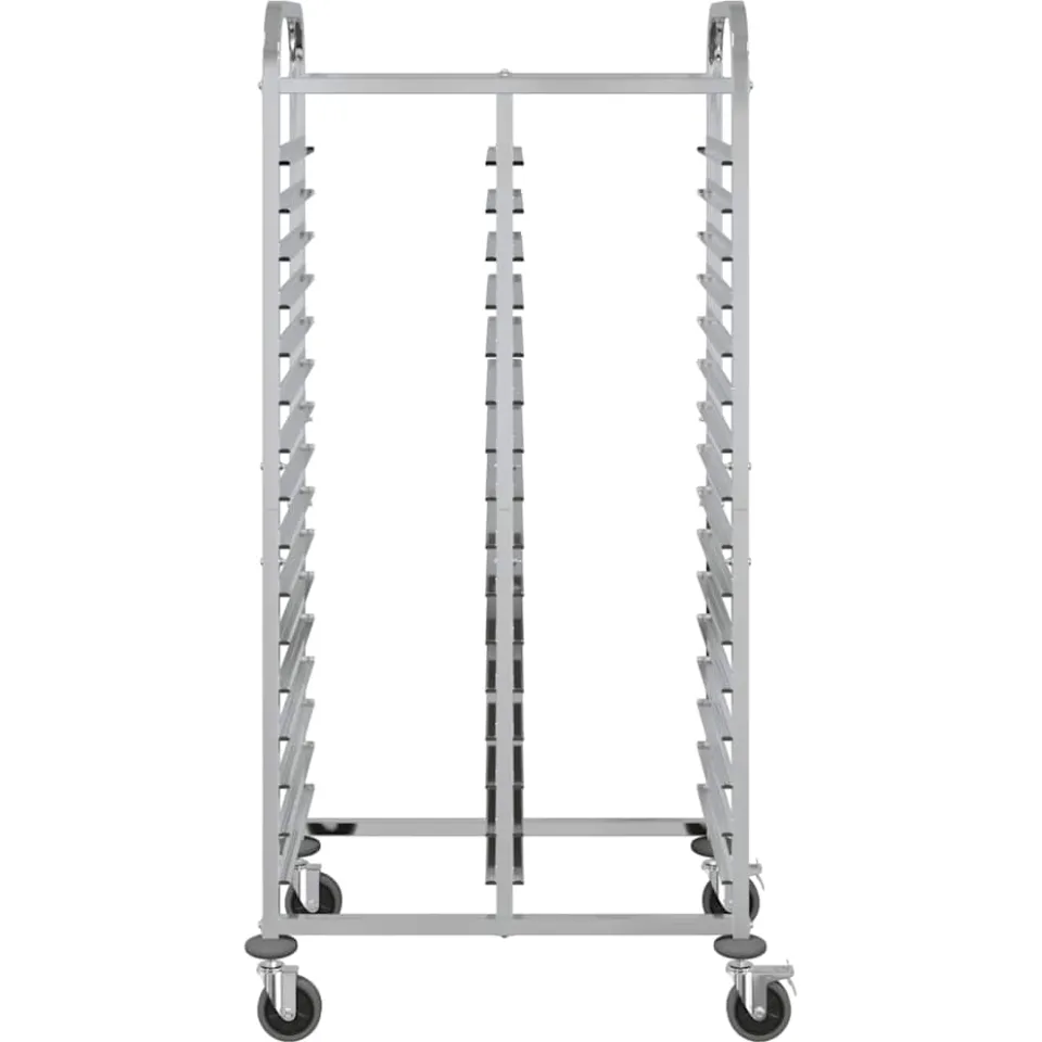 vidaXL Dienbladenwagen met 32 GN-bakken 75x55x162,5 cm roestvrij staal, foto 4
