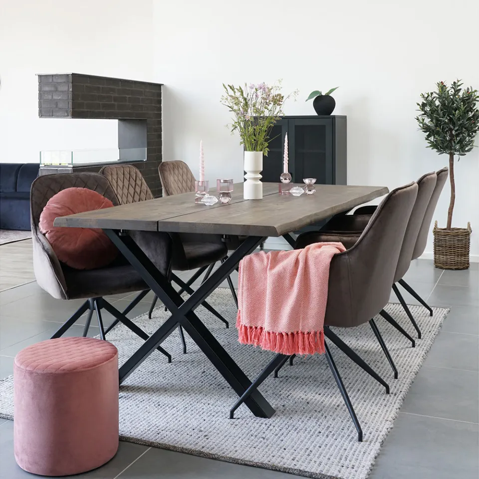 Artichok Fendi eikenhouten eettafel bruin - 200 x 95 cm, foto 2