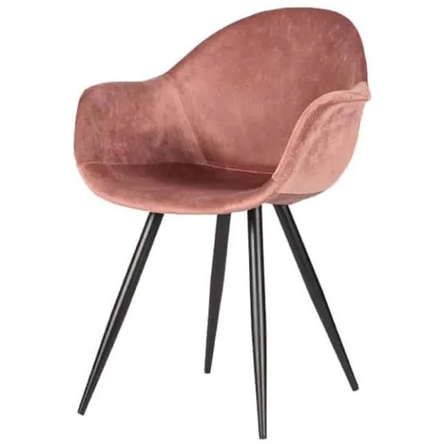 NordXL Eetkamerstoel Floris Velvet Oud Roze
