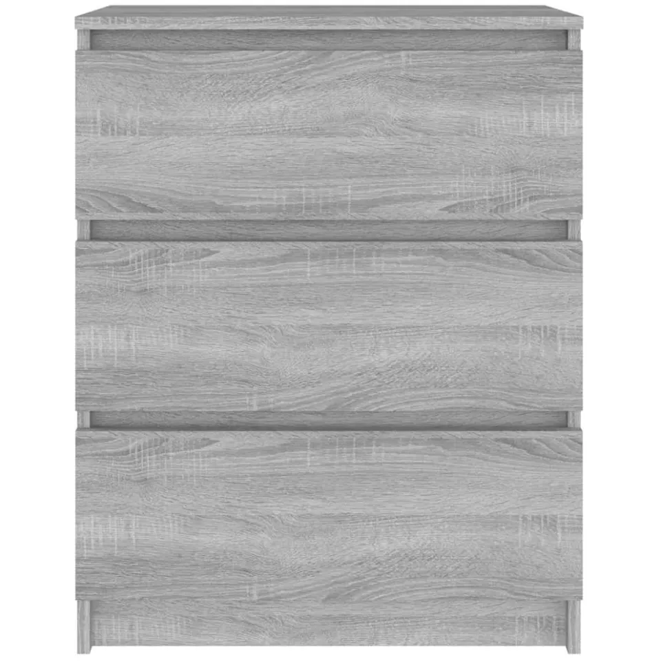vidaXL Dressoir 60x35x76 cm bewerkt hout grijs sonoma eikenkleurig, foto 4