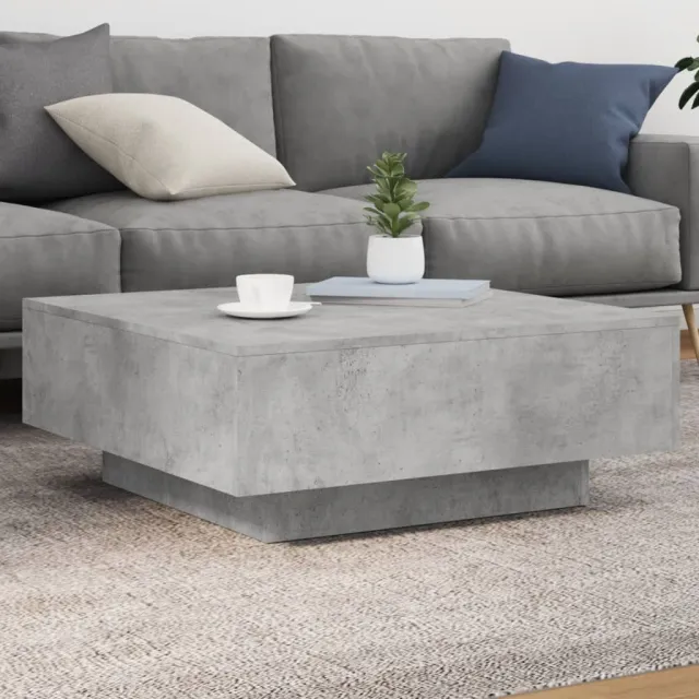 vidaXL Salontafel 80x80x31 cm spaanplaat betongrijs