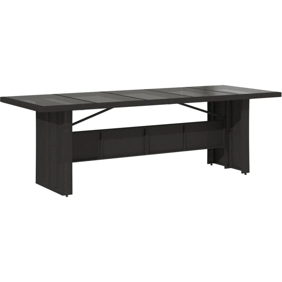 vidaXL 9-delige Tuinset poly rattan zwart, foto 3