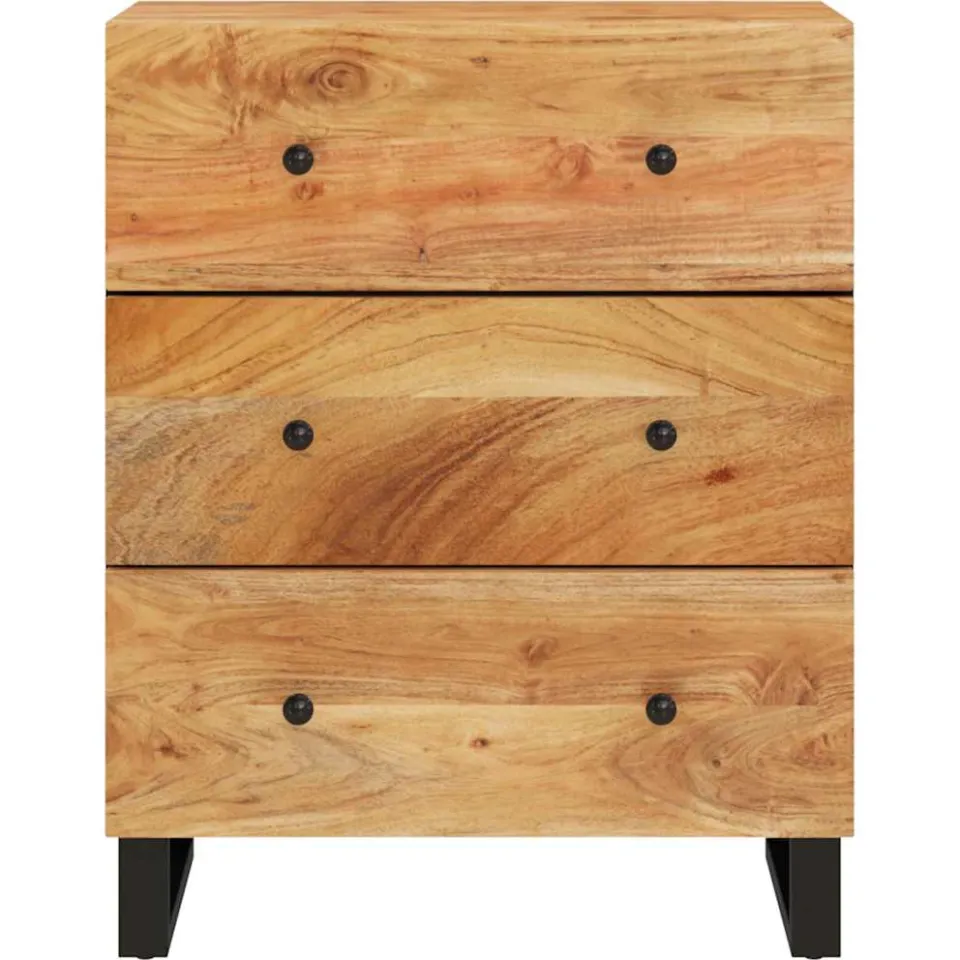 vidaXL Dressoir 60x33x75 cm massief acaciahout Bruin