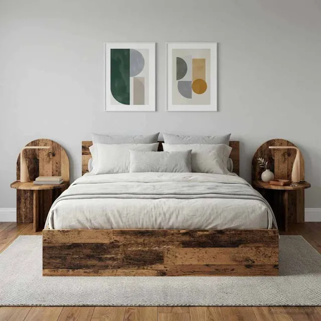 vidaXL Nachtkastje 2 st Oud hout 48 x 49 x 65 cm Geconstrueerd hout bruin, foto 2