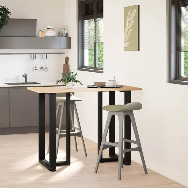 vidaXL Bartafelpoten 2 st T-vormig 60x35x(100-101) cm staal zwart