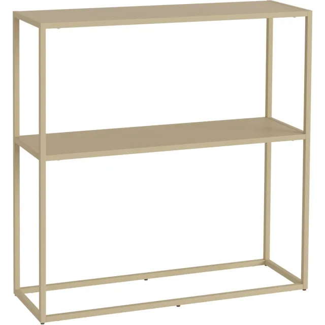 en.casa Consoletafel Strömstad haltafel met 1 plank 80x80x26x76 cm camel [en.casa]