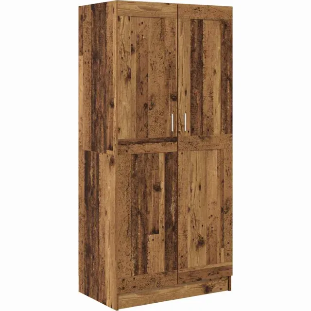 vidaXL Kledingkast Oudhout 82,5 x 51,5 x 180 cm Bewerkt hout Bruin