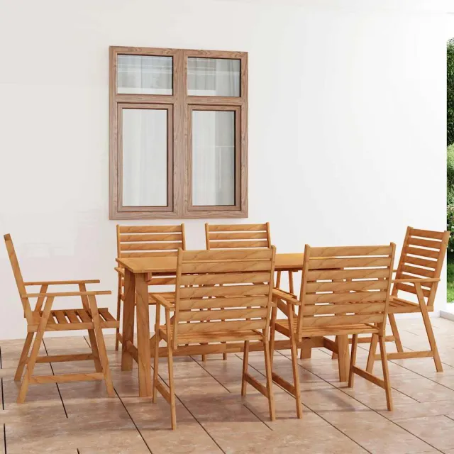 vidaXL 7-delige Tuinset massief acaciahout bruin, foto 2