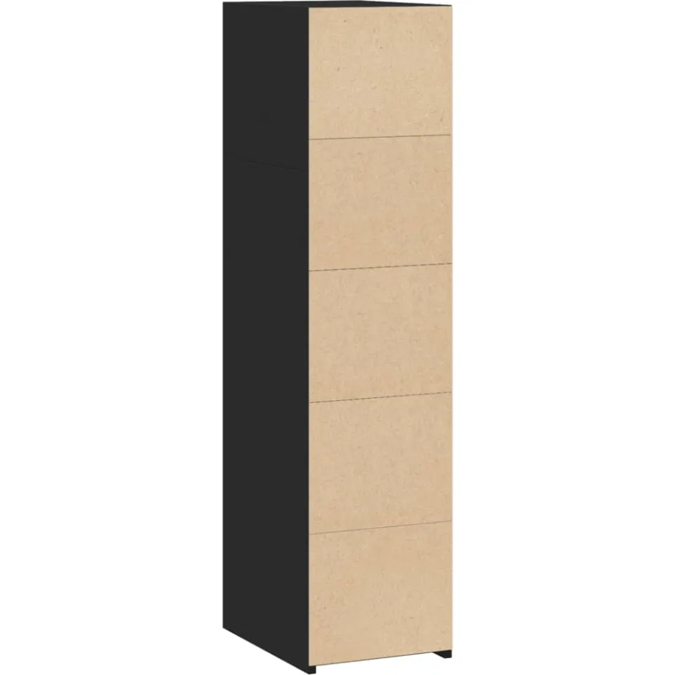 vidaXL Hoge kast 30x41x124 cm bewerkt hout zwart, foto 3