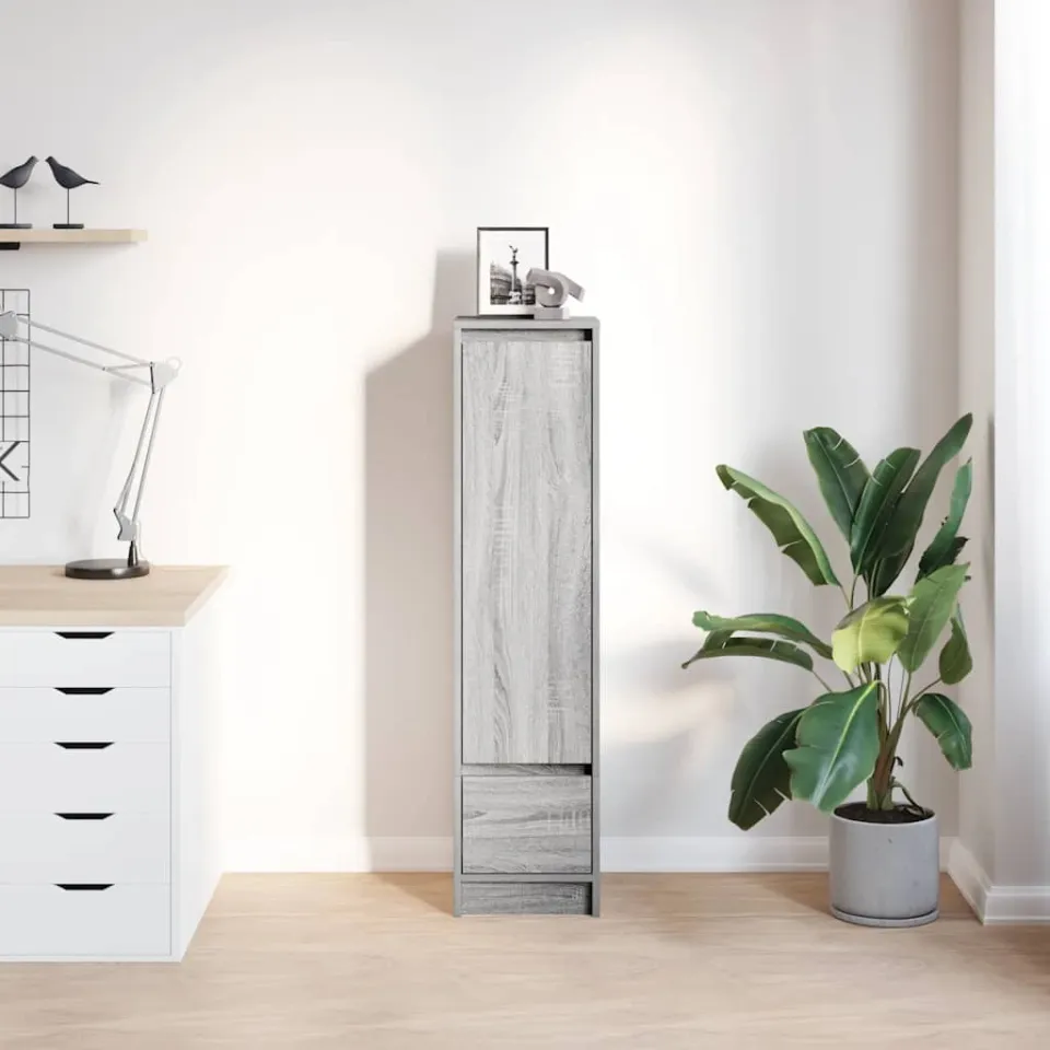 vidaXL Highboard 29,5x34x119,5 cm spaanplaat grijs sonoma, foto 2