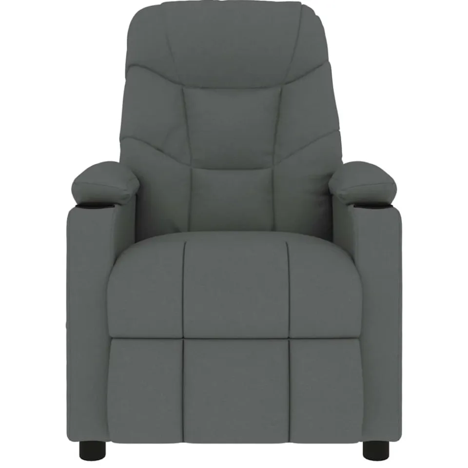 vidaXL Massagestoel stof donkergrijs