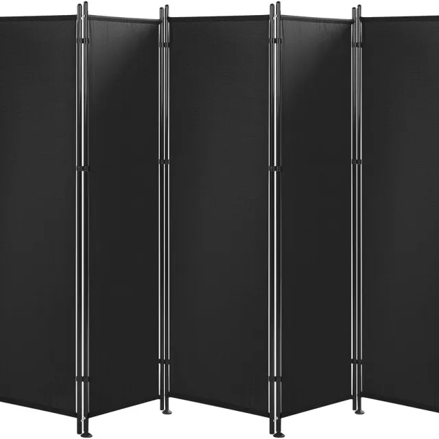 Beliani NARNI - Kamerscherm - Zwart - 270 x 170 cm - Polyester