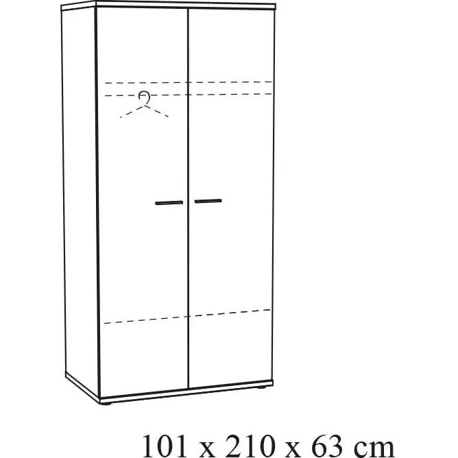draaideurkast Andante-W2 wit, foto 3