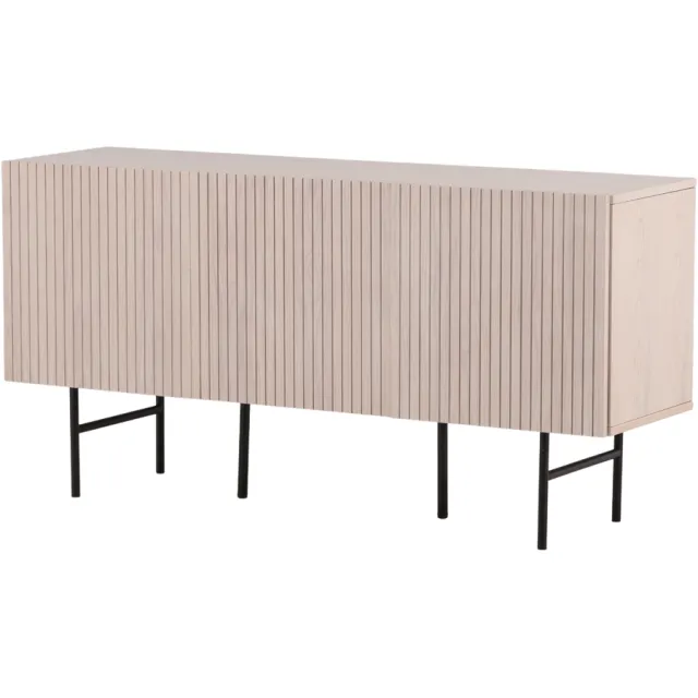 Nest living Ingmar houten dressoir whitewash - 150 x 75 cm Bruin