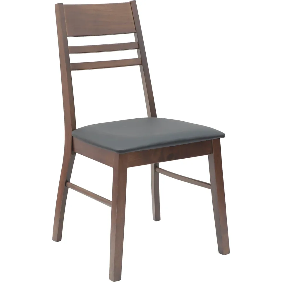 vidaXL Eettafelstoelen 2 st Massief Rubberhout Licht Bruin, foto 4