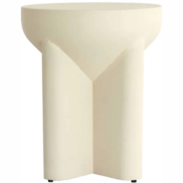 Light & Living Bijzettafel Mikado - Wit - Ø36cm - Modern