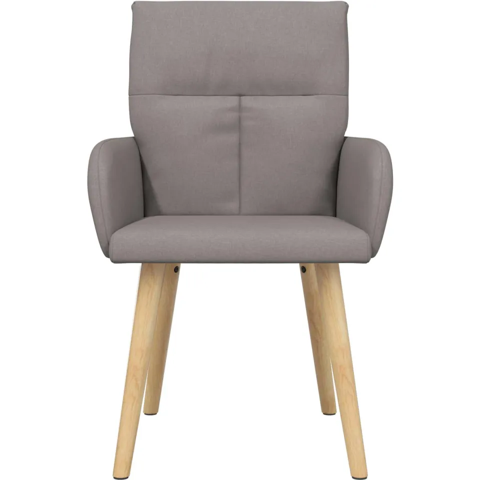 vidaXL Eettafelstoelen 4 st Stof Taupe 60 x 56 x 93 cm