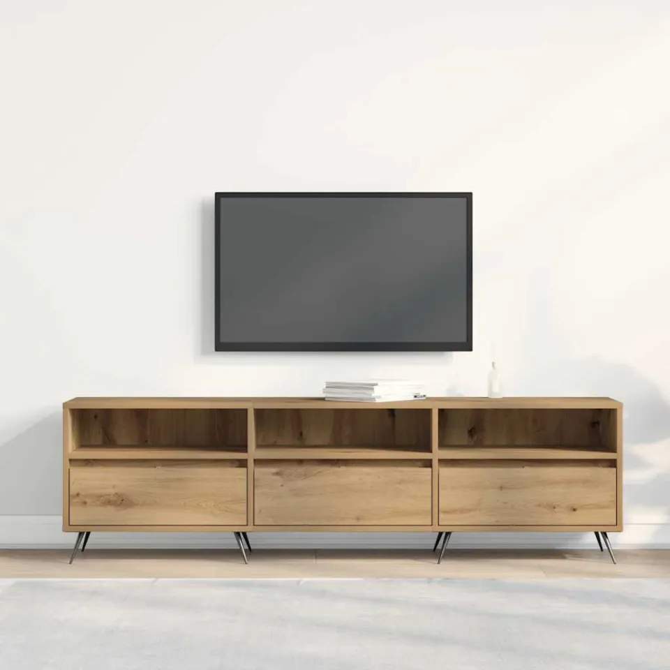 vidaXL TV-kast 150 x 30 x 44,5 cm artisanaal eikenkleurig Bewerkt hout, foto 3