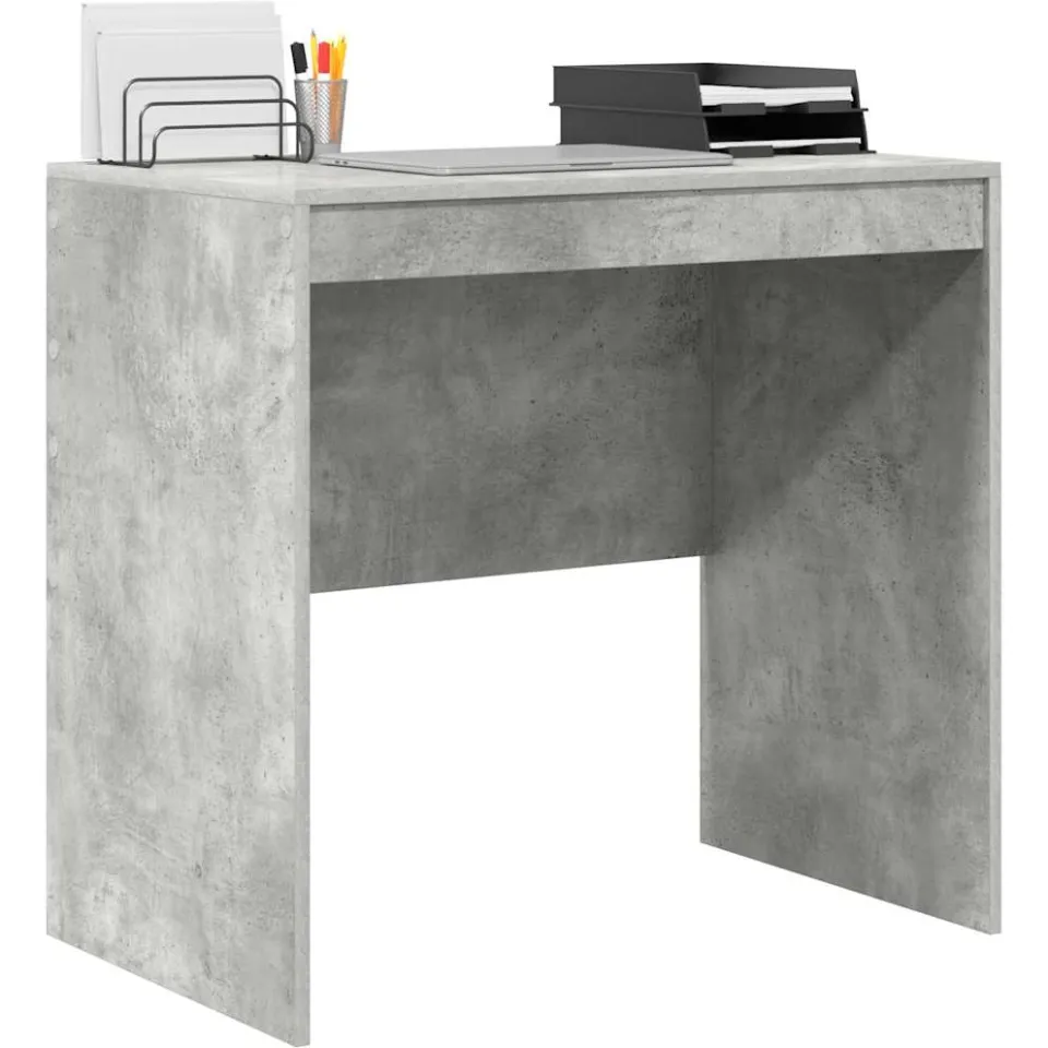 vidaXL Bureau Beton Grijs 80 x 50 x 76 cm