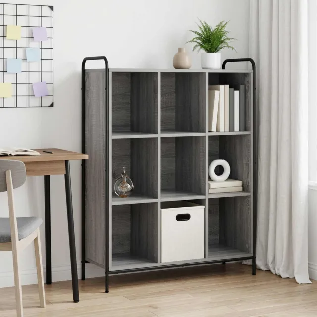 vidaXL Boekenkast 57 x 33 x 111 cm Bewerkt hout Grijs Sonoma, foto 2