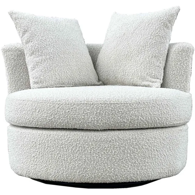 Giga Meubel Fauteuil Thony - Metaal/Bouclé - Beige