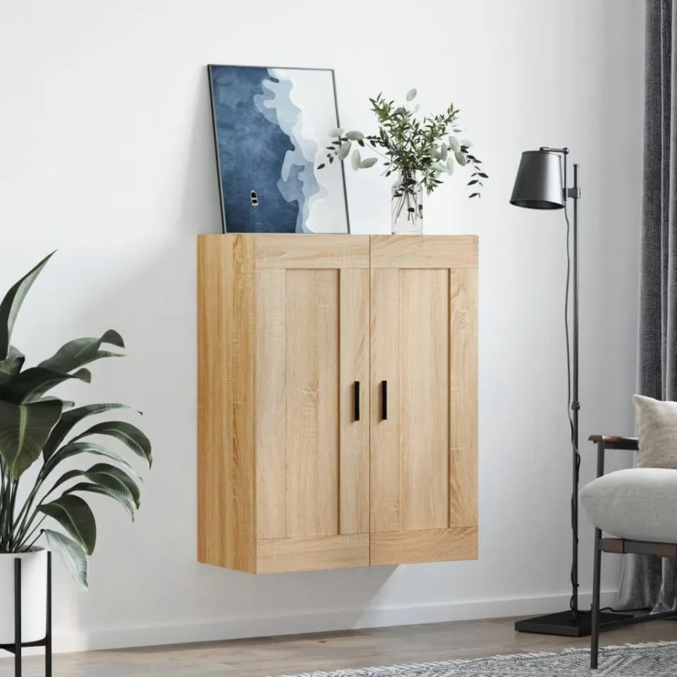 vidaXL Wandkast 69,5x34x90 cm bewerkt hout sonoma eikenkleurig, foto 3
