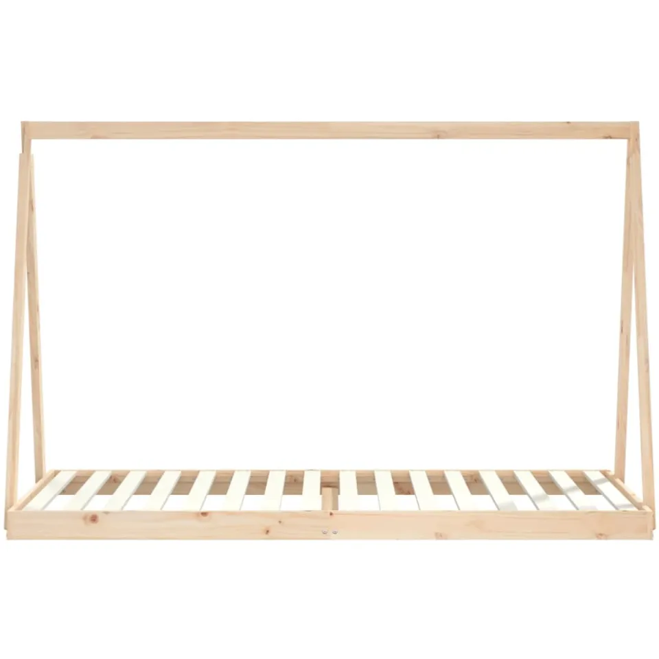 vidaXL Kinderbedframe 90x200 cm massief grenenhout bruin, foto 4