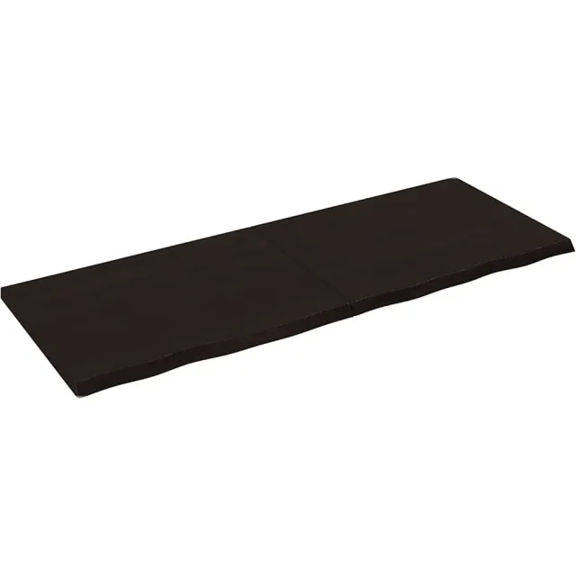 vidaXL Tafelblad 160x60x(2-4)cm behandeld eikenhout donkerbruin
