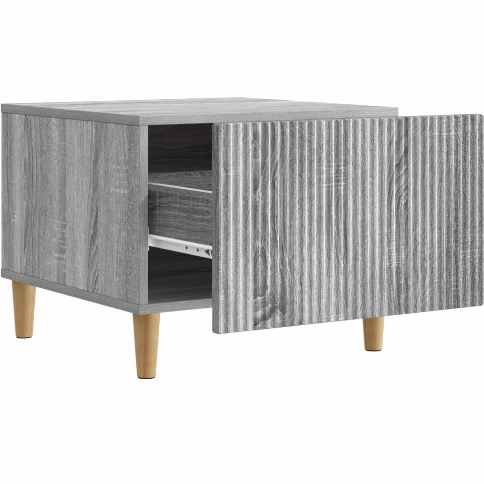 vidaXL Salontafel met lade Grijs sonoma 49 x 50 x 40 cm Bewerkt hout, foto 4