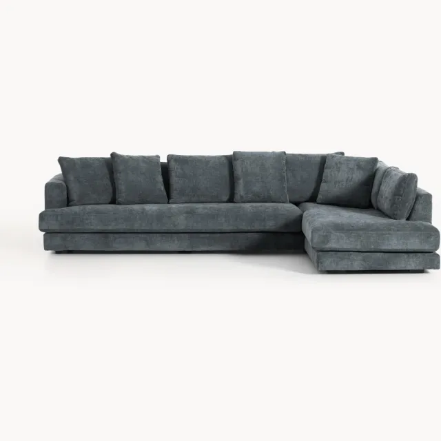 Westwing Collection Hoekbank Tribeca (4-zits) Blauw