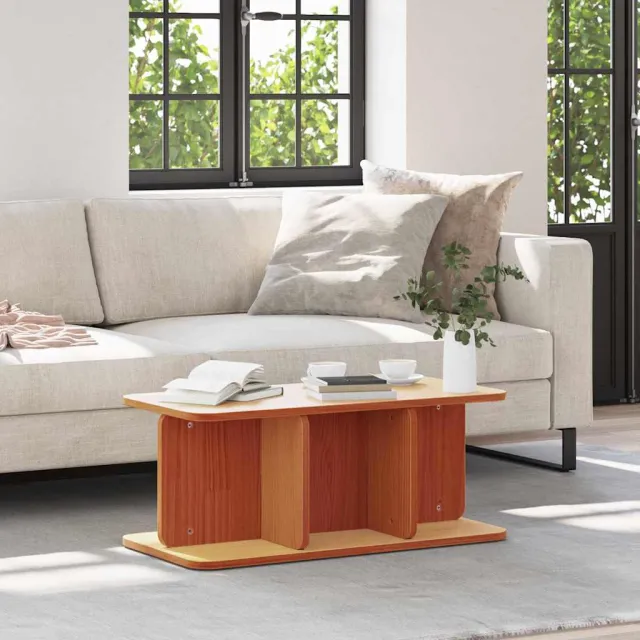 vidaXL Salontafel Wasbruin 80 x 39,5 x 33,5 cm Massief grenenhout