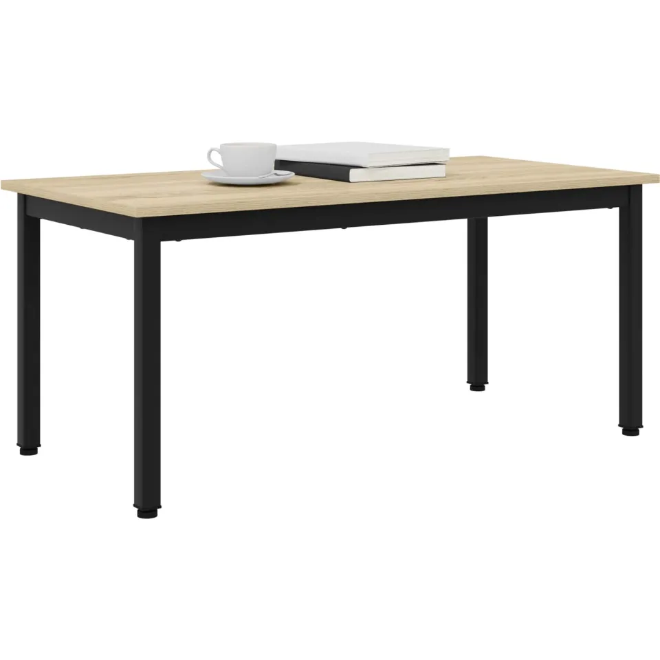 vidaXL Salontafel Sonoma 100 x 50 x 45 cm Bewerkt hout grijs, foto 2
