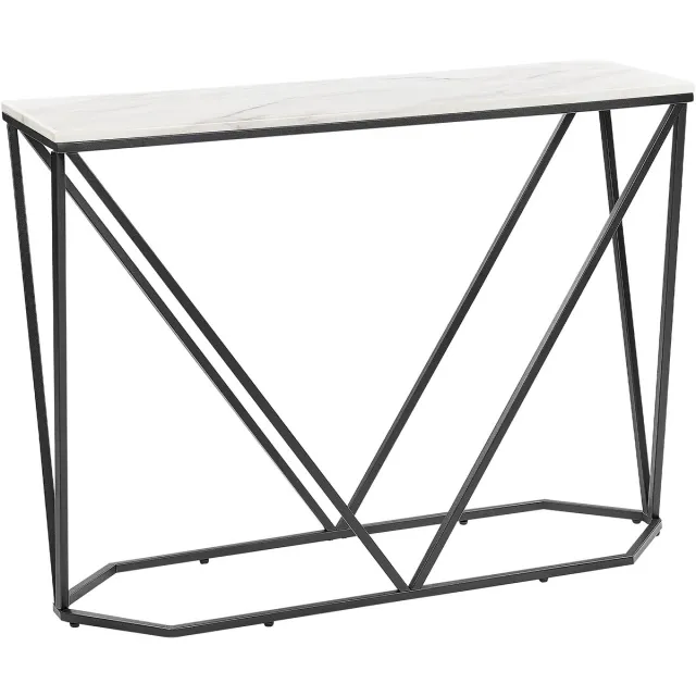 Beliani HAZEN - Sidetable - Wit/Zwart - MDF
