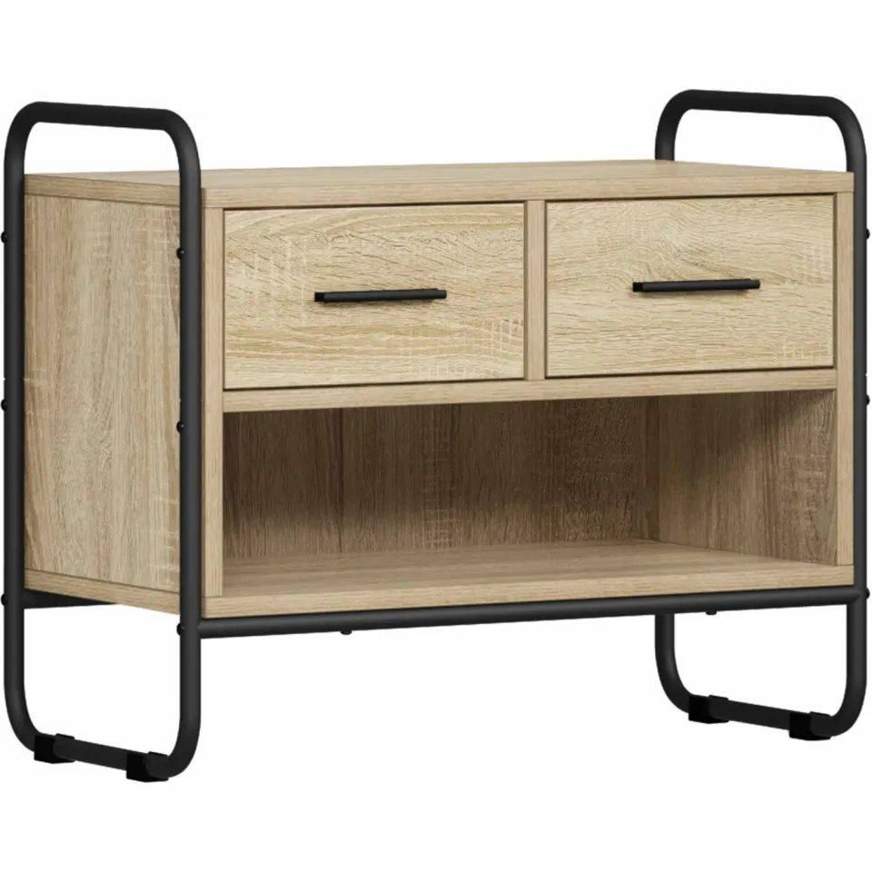 vidaXL Tv-meubel 60 x 30 x 50 cm Sonoma Eiken Bewerkt hout, foto 3