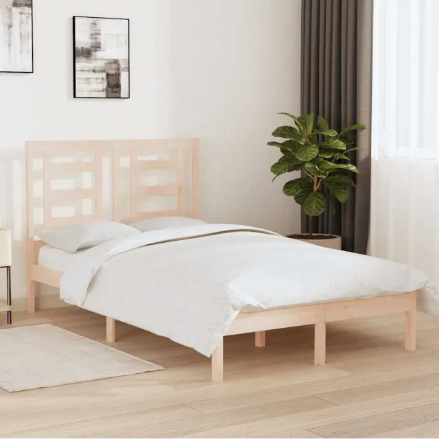 vidaXL Bedframe massief hout 120x190 cm bruin
