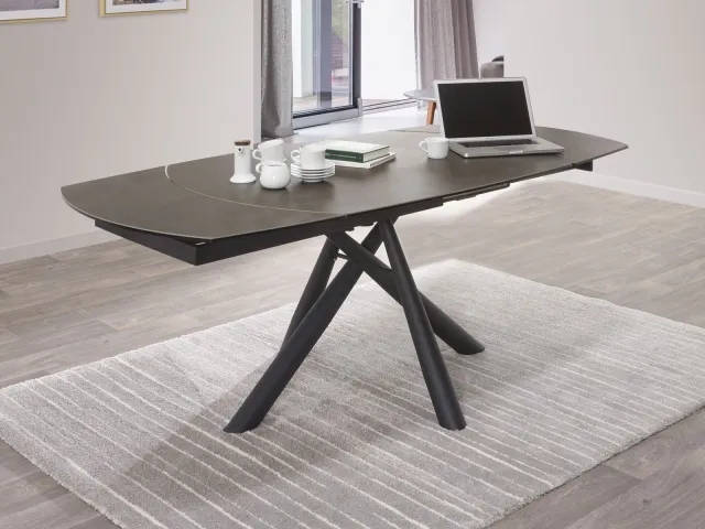 Mobistoxx CERANO keramische eettafel antraciet/zandkleur