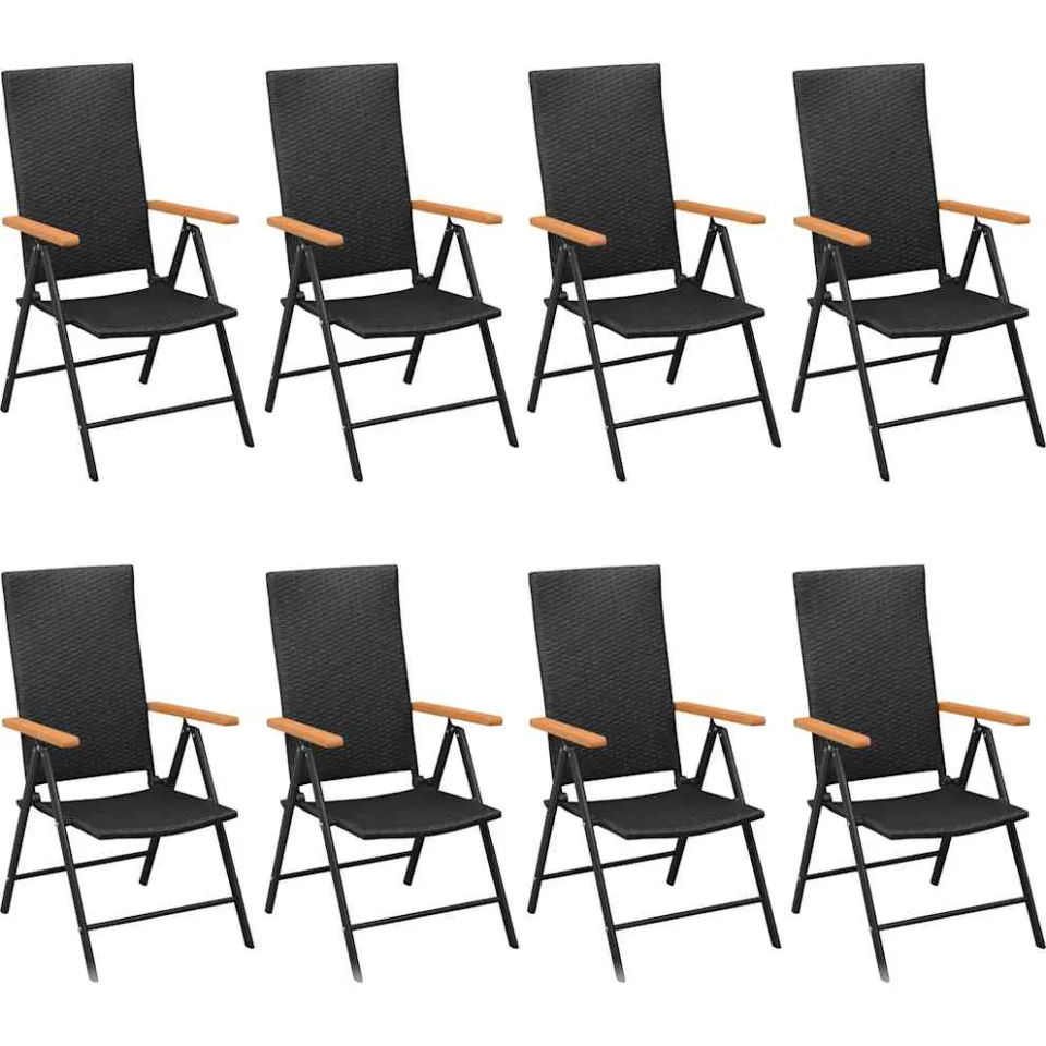 vidaXL 9-delige Tuinset zwart en bruin