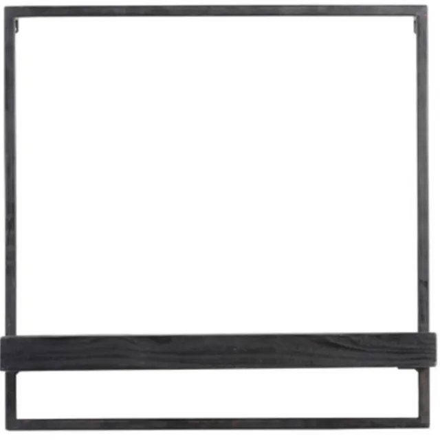 Wandplank Maddison hout mat zwart