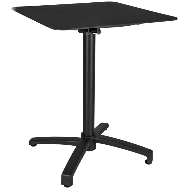 Vega Aluminium tafel voor buiten Taipa vierkant; 60x60x72 cm (LxBxH); Tafelblad zwart, frame zwart; vierkant