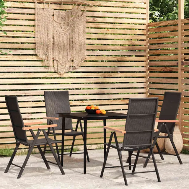 vidaXL 5-delige Tuinset zwart, foto 2