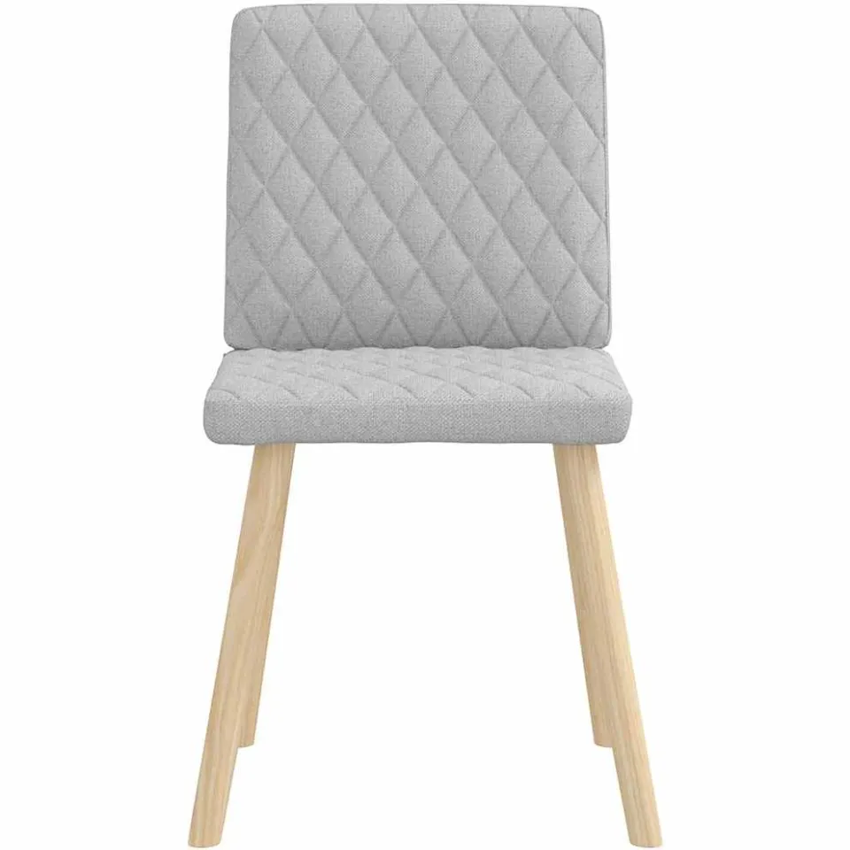 vidaXL Eetkamerstoelen 2 st stof wolk grijs