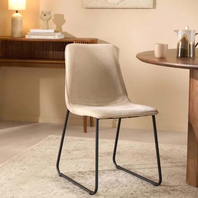 NOUS Living Evi eetkamerstoel beige, foto 2
