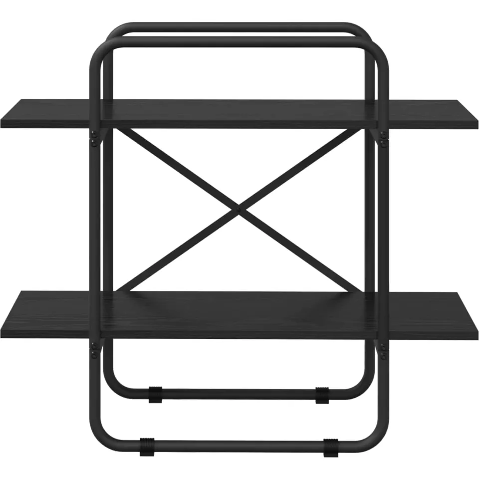 vidaXL Boekenrek 2-laags 60 x 35 x 70 cm PB Zwart eiken