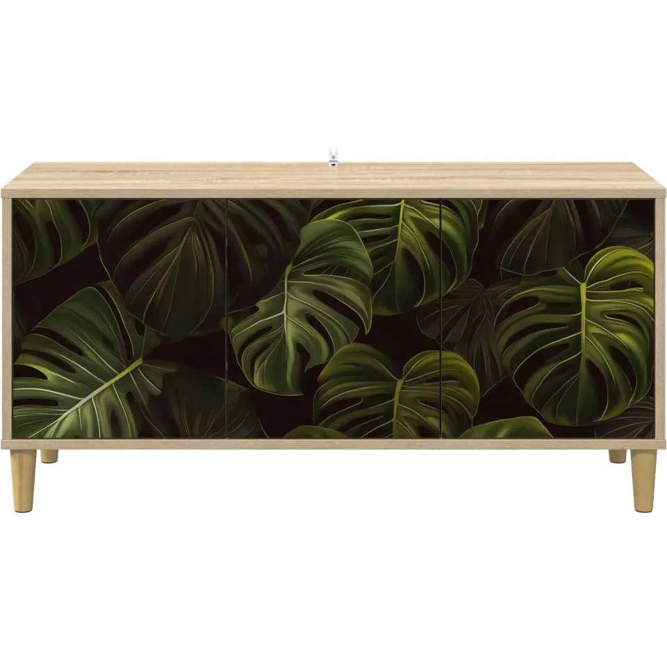 vidaXL Tv-meubel ELBURG 102 x 33 x 50 cm Sonoma Bewerkt hout bruin, foto 4