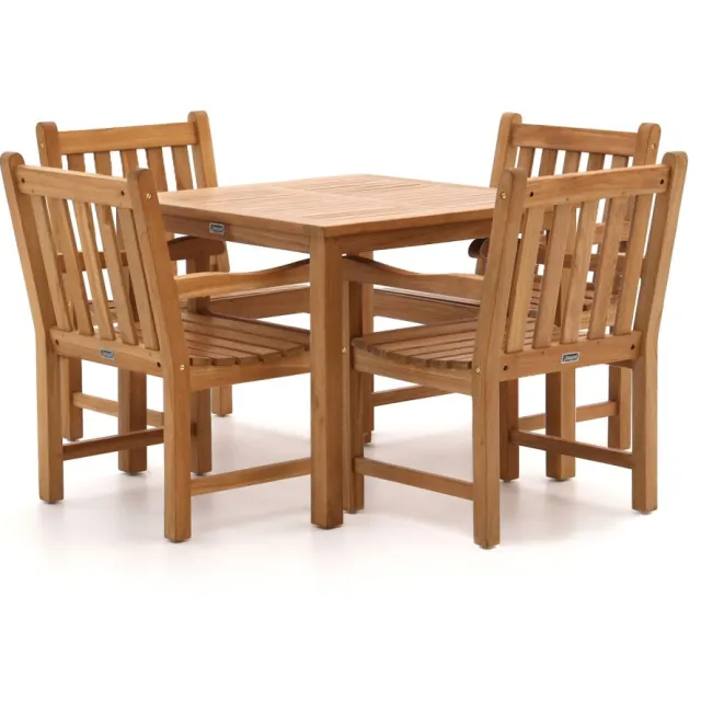 Sunyard Furniture Sunyard Wales/Liverpool 90cm dining tuinset 5-delig Bruin