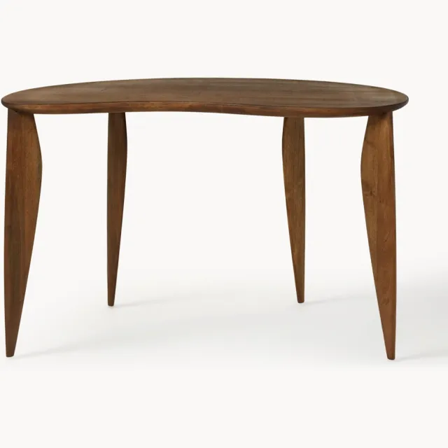 Ferm Living Bureau Feve van walnoothout in organische vorm Bruin