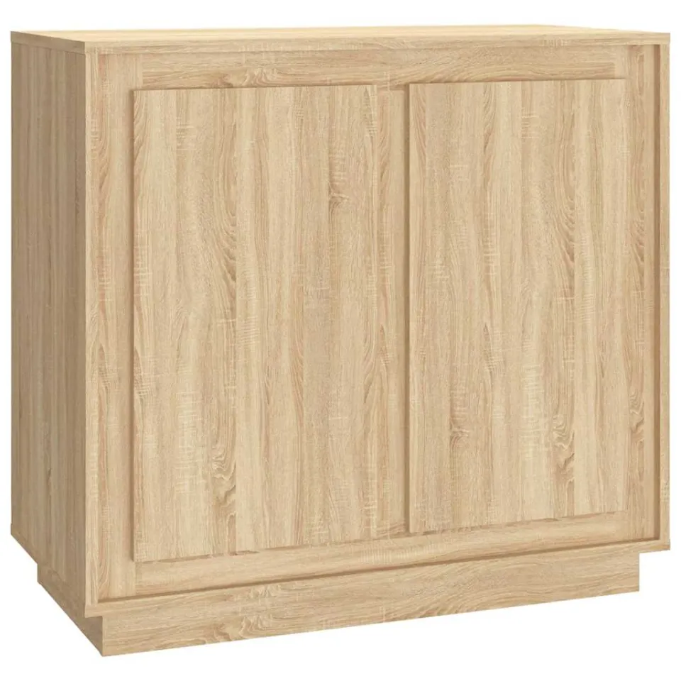 vidaXL Dressoir 80x34x75 cm bewerkt hout sonoma eikenkleurig Bruin