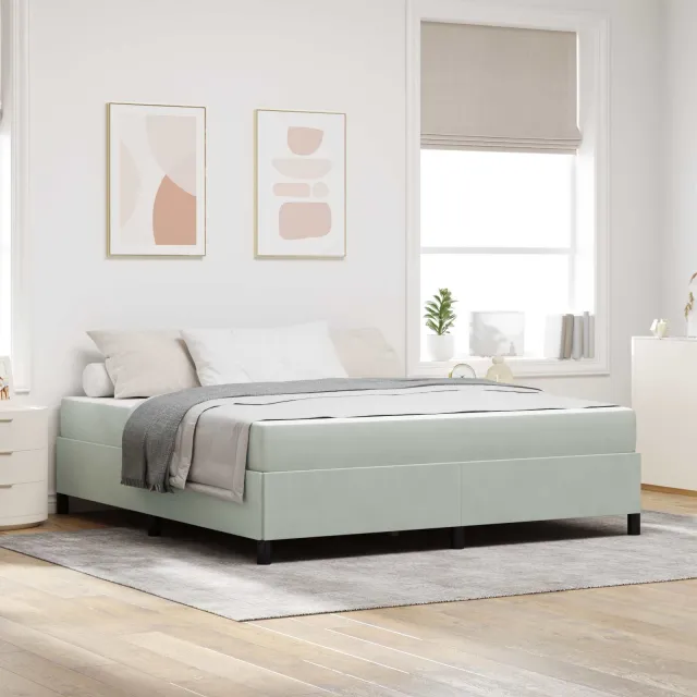 vidaXL Bedframe Lichtgrijs 180 x 200 cm Stof