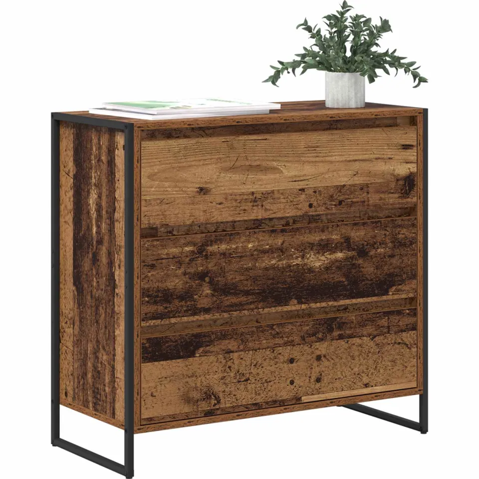 vidaXL Dressoir Oud Hout 79 x 36 x 75.5 cm Bewerkt hout Bruin